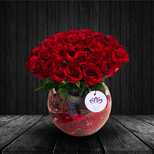 With you Forever -  40 Red Rose Vase